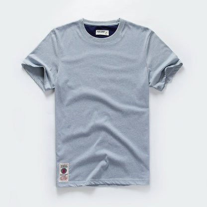 Men's Solid T-shirt Cotton t shirt Men Causal O-neck Basic Tshirt Male High Quality Classical Tops