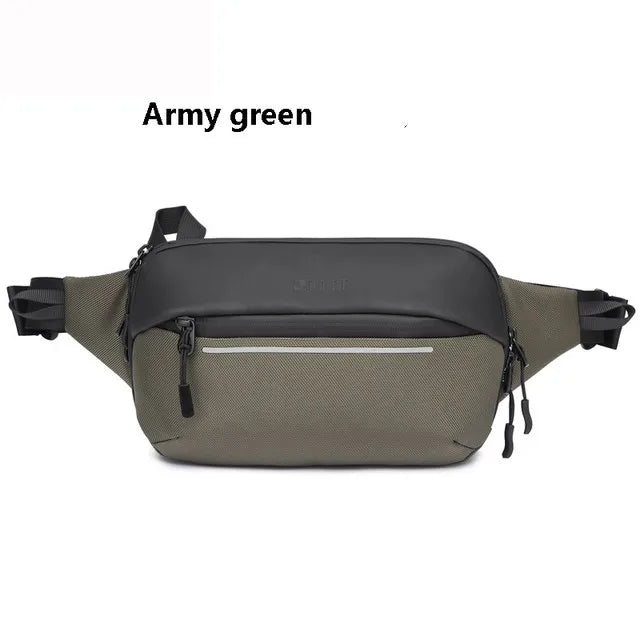 Riñonera de moda coreana para hombre, riñonera para deportes al aire libre, bolsa de pecho para hombre, bolsa cruzada, riñoneras de viaje para ciclismo, bolsa para teléfono móvil