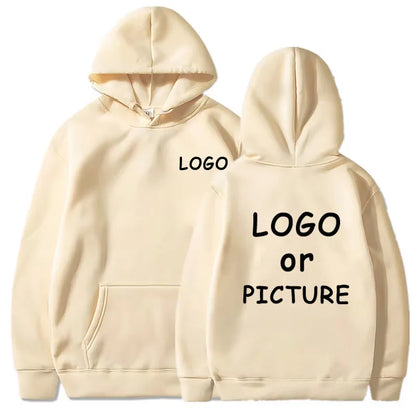 Sudaderas con capucha informales para hombre y mujer con estampado de logotipo personalizado, sudaderas con capucha de manga larga para otoño e invierno, sudaderas personalizadas de estilo callejero.