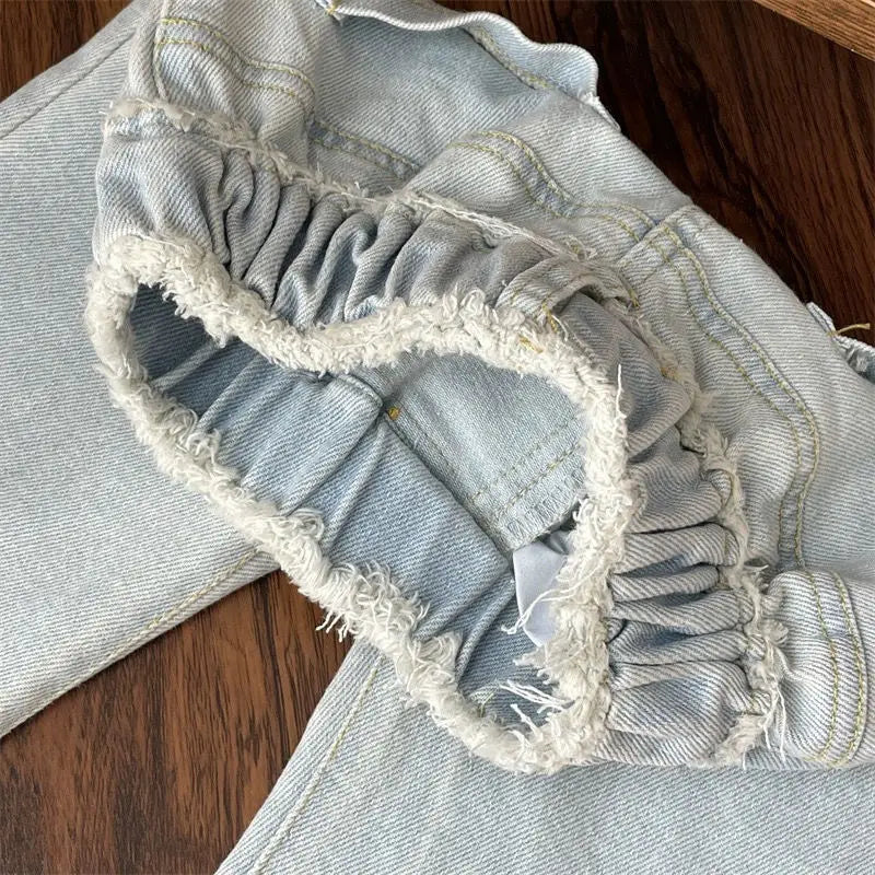 Conjunto de Dos Piezas de Camisa Blanca de Encaje y Jeans para Niñas, Primavera y Otoño 2026, Ropa de Princesa para Bebés y Niñas Pequeñas, Primavera/Verano