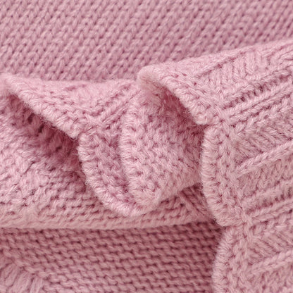 Conjuntos de ropa de invierno para niñas, suéter rosa de manga larga, camisas, pantalones y sombreros, trajes para recién nacidos, traje de 3 uds para primavera y otoño