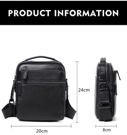100% bolso de hombro de cuero genuino para hombre, bolsos de mensajero a la moda, bolsos para hombre, bolsos cruzados para hombre, bolso de mano de piel de vaca para hombre, bolso bandolera