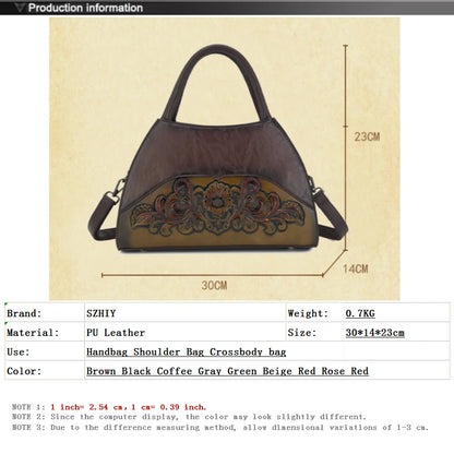 Bolso Retro de diseñador para personas mayores, bolso de hombro con relieve para oficina, regalo de alta calidad, bolso de viaje para mamá, bolso cruzado de lujo