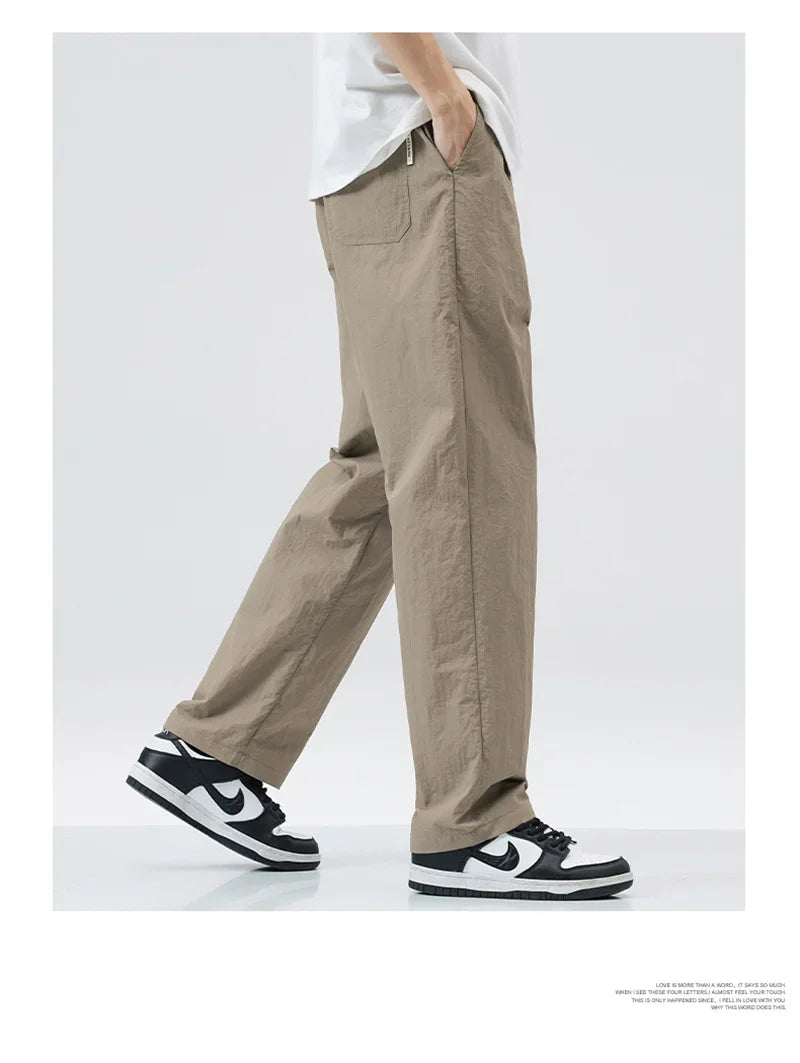 Pantalones Holgados de Lino para Hombre, Estilo Y2K, Pantalones Anchos de Calle, Novedad 2026, Pantalones Harem con Cordón para Gimnasio, Pantalones Hombre