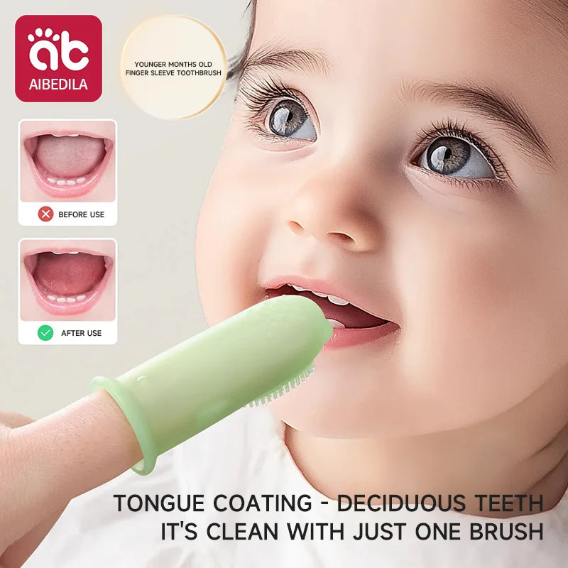 Cepillo de dientes suave para bebé, sin BPA, de silicona, para limpieza de dientes infantiles, de grado alimenticio, cuidado de la salud bucal del bebé