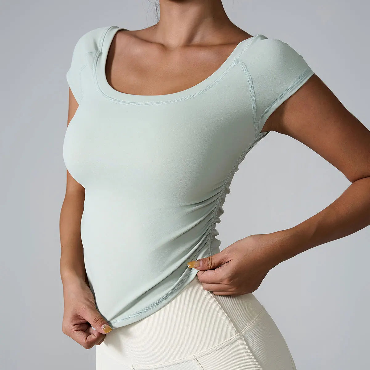 Ctenkevet Tight Athletic Short Sleeves Women Outdoors Quick-Dry Top Female Gym Workout T-ShirYoga Clothes Sport Outfit For Woman