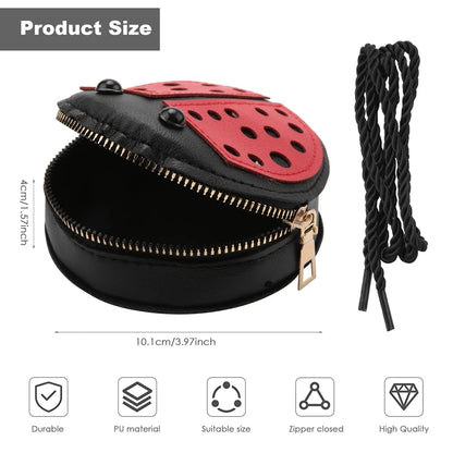 Bolso de hombro de mariquita para niños, monedero salvaje con personalidad, Mini bolso de accesorios