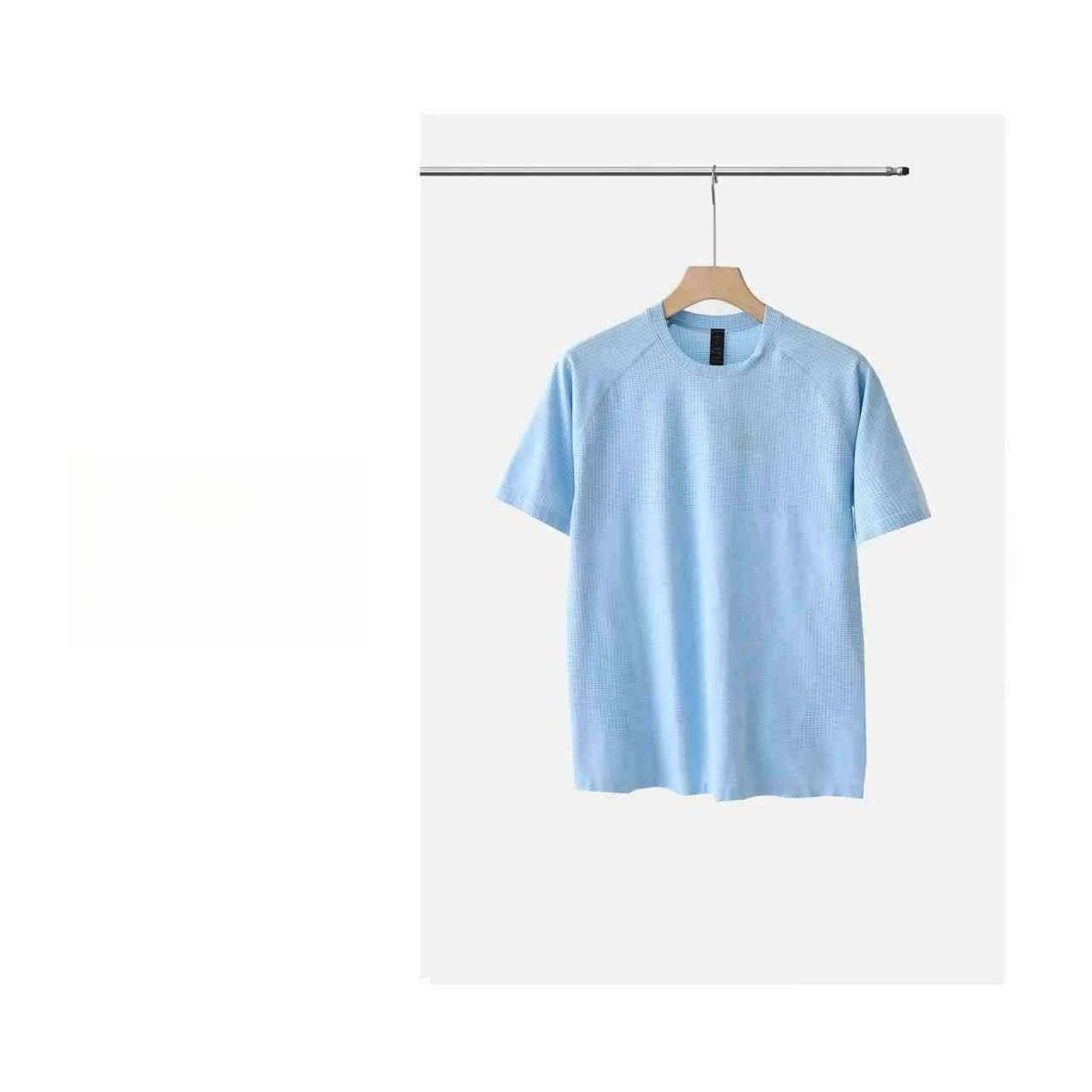 Camiseta Deportiva sin Costuras para Hombre, de Secado Rápido, Transpirable, con Malla Técnica, para Gimnasio, de Alta Elasticidad, para Fisicoculturismo y Fitness, de Manga Corta