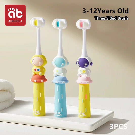 Niños dibujos animados astronauta cerdas súper suaves cepillo de dientes de alta calidad cepillo de dientes de bebé niños entrenamiento cepillo de dientes cuidado 1-12 Y