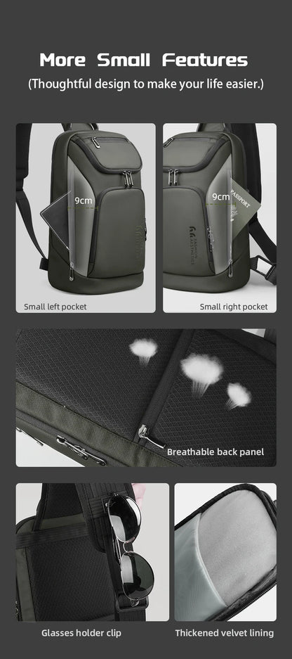 Bolso de hombro multifunción HK para hombre, bolso cruzado impermeable, apto para iPad de 11 pulgadas, bolso bandolera ligero para viajes al aire libre