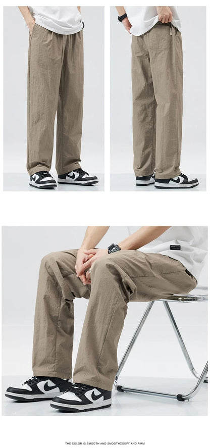 Pantalones Holgados de Lino para Hombre, Estilo Y2K, Pantalones Anchos de Calle, Novedad 2026, Pantalones Harem con Cordón para Gimnasio, Pantalones Hombre