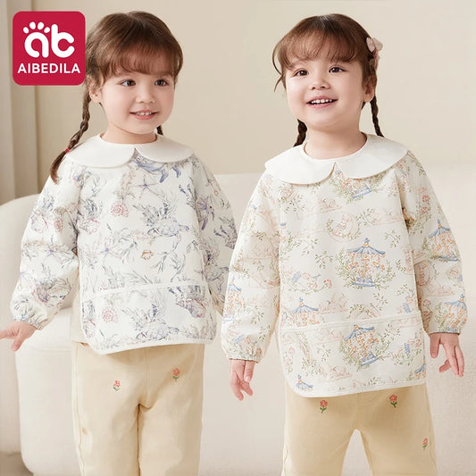 AIBEDILA, monos para niñas, Baberos para comer, delantales para niños, ropa exterior impermeable a prueba de suciedad para suplemento alimenticio para bebés, arroz