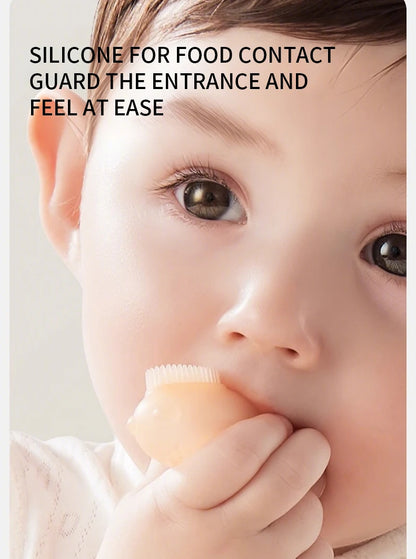 Cepillo de dientes suave para bebé, sin BPA, de silicona, para limpieza de dientes infantiles, de grado alimenticio, cuidado de la salud bucal del bebé