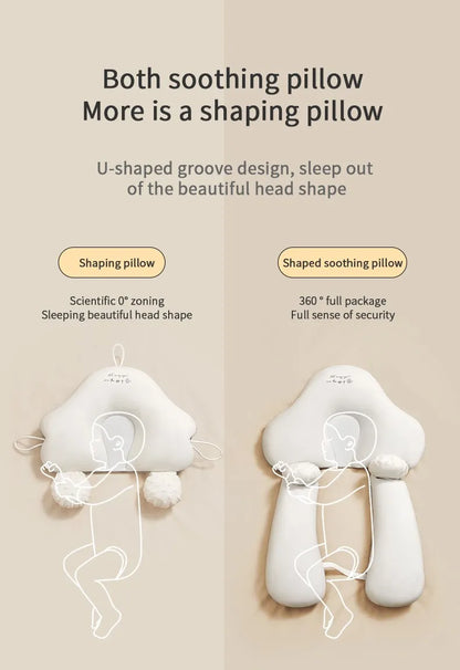 Almohada de bebé de Color sólido, cama para recién nacido, almohada relajante, almohada multifuncional para dormir lateral rebotable, transpirable y cómoda