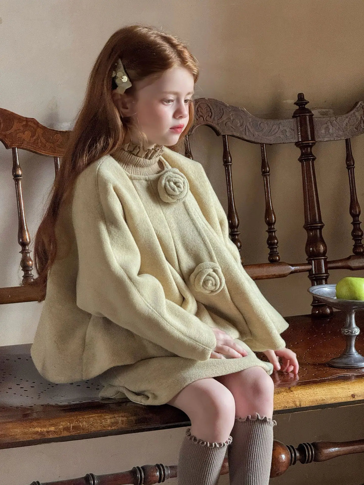2025 nueva ropa para niños falda de abrigo para niñas coreanas conjunto de dos piezas de falda de abrigo de flores para niños coreanos
