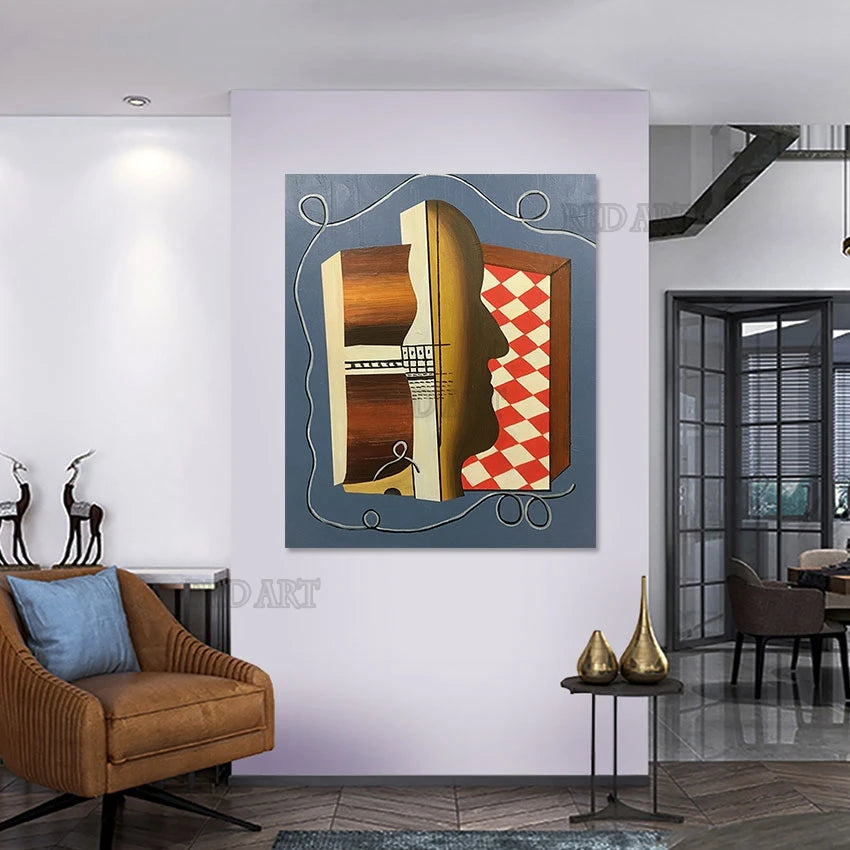 Arte Abstracto sin Marco para Pared, Decoración Moderna para Habitación Infantil, Lienzo con Dibujos Animados, Pintura al Óleo, Artículo Hecho a Mano, Personalizado+ Paquete Switch In Art completo