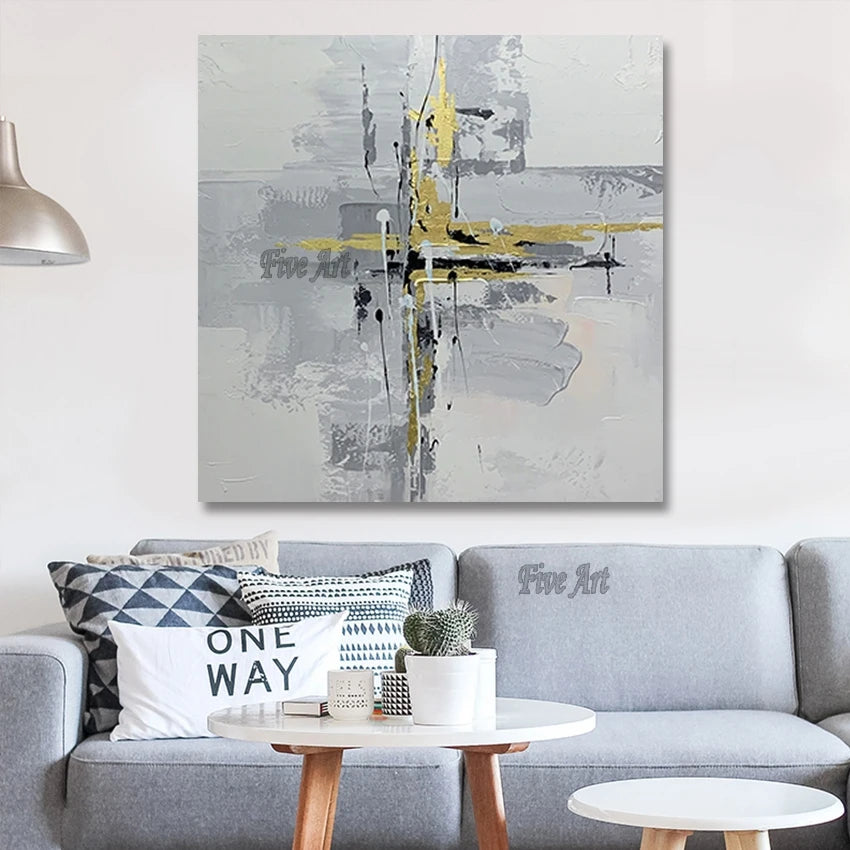 Pinturas modernas abstractas sin marco, pintura acrílica, decoración de pared de restaurante, imágenes colgantes, accesorios de decoración del hogar