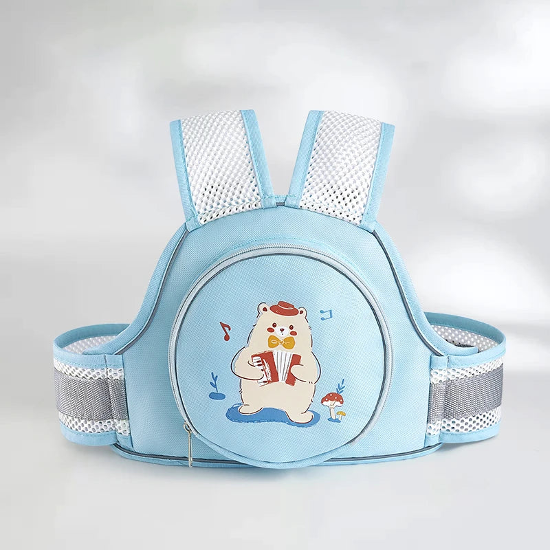 Cinturón de seguridad para niños, correa de ciclismo para coche eléctrico con almacenamiento, correas de protección para motocicleta, cinturón protector anticaída, Bandag ajustable