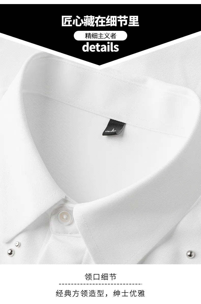 Camisa de Manga Larga Decorada con Pedrería para Hombre, Camisa de Vestir para Banquetes y Fiestas, Camisa Casual de Negocios, Camisa Masculina