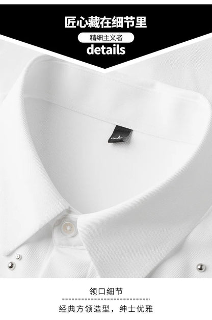 Camisa de Manga Larga Decorada con Pedrería para Hombre, Camisa de Vestir para Banquetes y Fiestas, Camisa Casual de Negocios, Camisa Masculina
