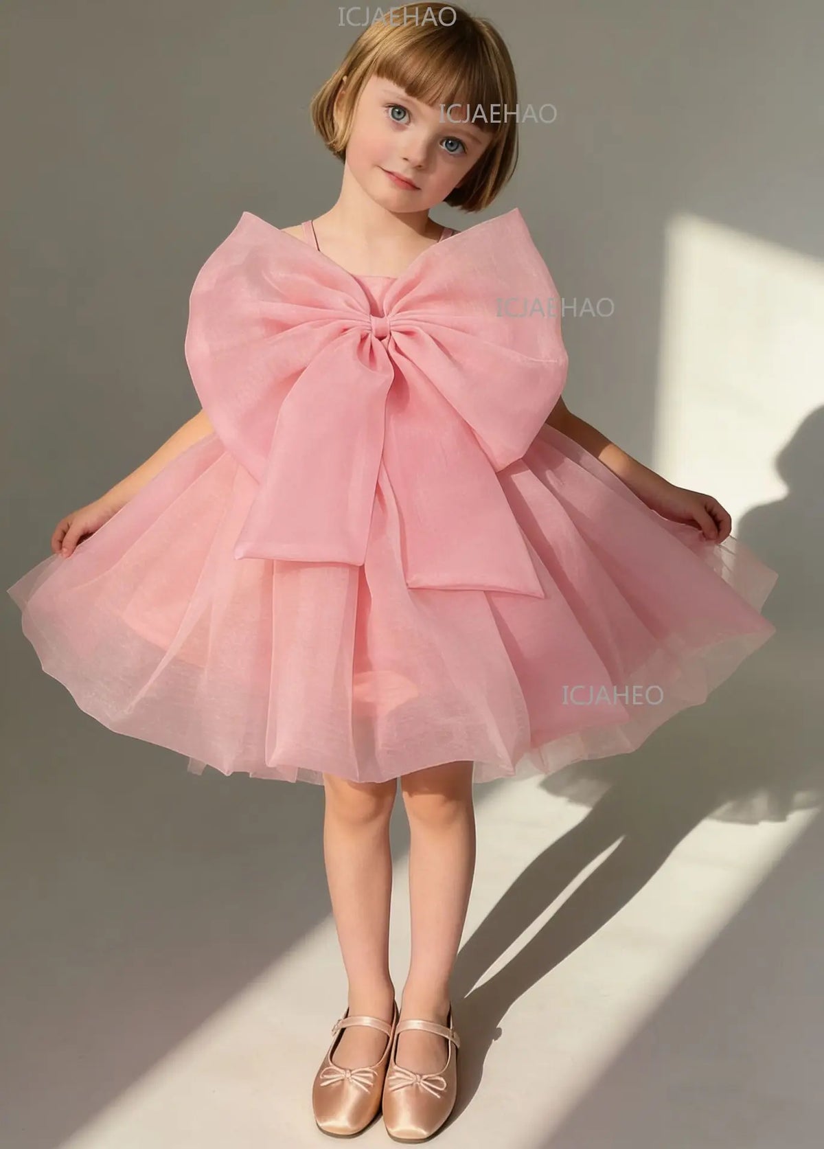 Vestido Formal de Verano 2026 para Niñas, Vestido de Tul Rosa para Niñas, Traje de Princesa para Fiesta de Primer Cumpleaños, Disfraz de Gala