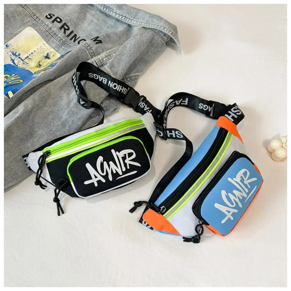 Mini riñonera Oxford con letras bonitas para niños y niñas, paquete divertido de plátano, bolso de hombro cruzado, bolsos con cinturón de pecho, nuevo