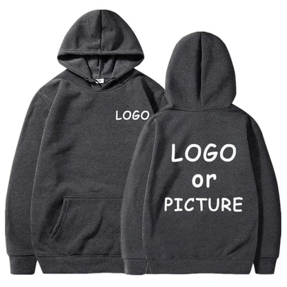 Sudaderas con capucha informales para hombre y mujer con estampado de logotipo personalizado, sudaderas con capucha de manga larga para otoño e invierno, sudaderas personalizadas de estilo callejero.