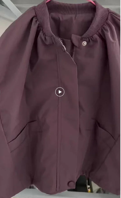 Chaqueta de béisbol coreana oversize para niños, ropa de primavera y otoño, chaqueta holgada con cremallera para niñas, top de moda 2026, elegante para bebés