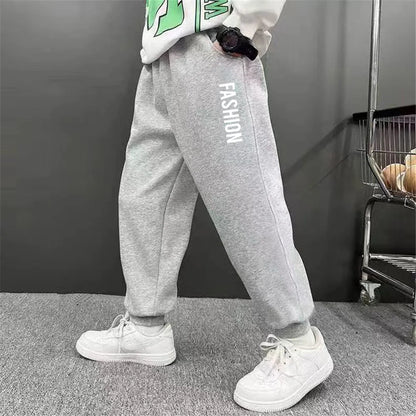 Pantalones Deportivos de Algodón para Niños, con Estampado de Letras de Nueva York Brooklyn, Puños Elásticos, Holgados, para la Escuela, Uso Diario, Color Negro y Gris