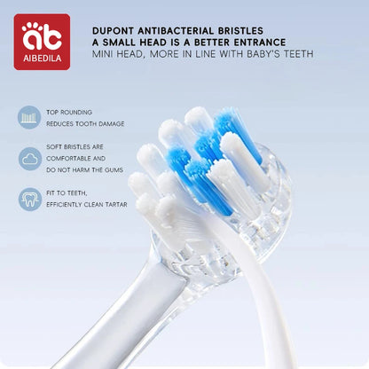 Cepillo de dientes eléctrico sónico para niños de 1 a 15 años, cuidado dental primario profesional, IPX7, resistente al agua, cerdas suaves DuPont