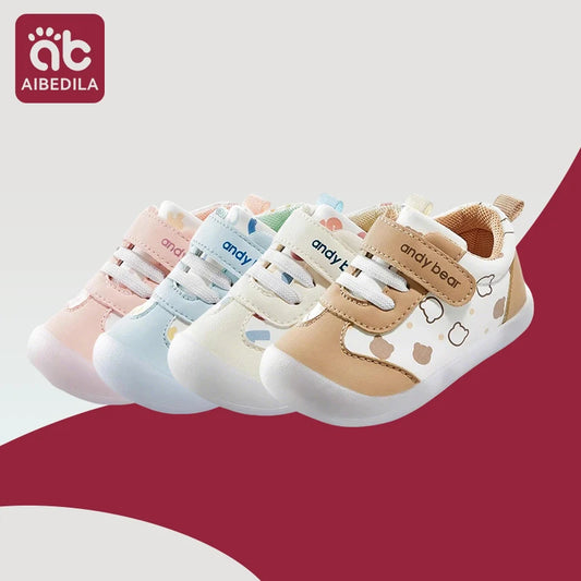 Zapatos de cuero con estrellas para bebés, niños y niñas, suelas de goma impermeables, zapatillas informales antideslizantes para interiores y exteriores