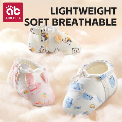 AIBEDILA, zapatos para caminar para niños, zapatos con patrón de animales de dibujos animados para recién nacidos, zapatos cálidos antideslizantes para el suelo, zapatos para niños y niñas de otoño de 10-12cm