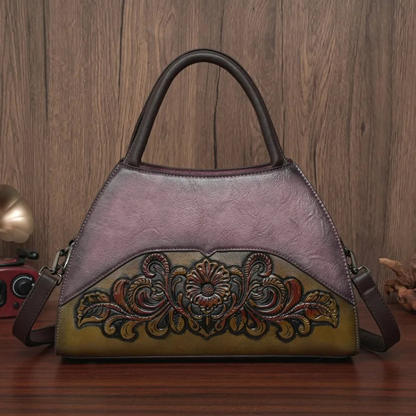 Bolso Retro de diseñador para personas mayores, bolso de hombro con relieve para oficina, regalo de alta calidad, bolso de viaje para mamá, bolso cruzado de lujo