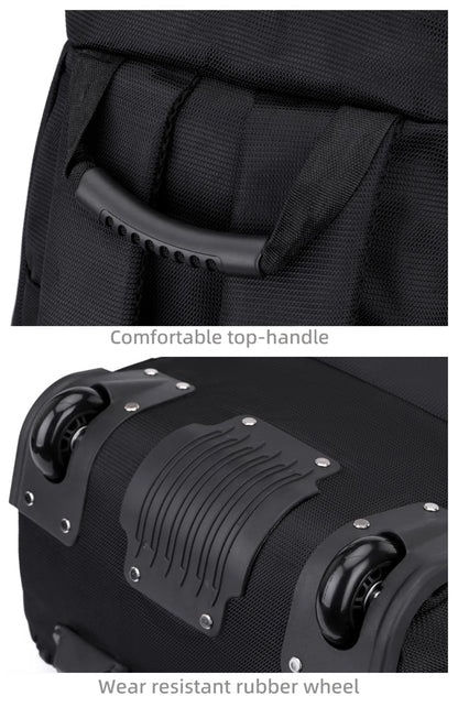 Bolsa de viaje plegable con ruedas para senderismo, Golf, aviación, bolsas de lona para acampar al aire libre, equipaje de coche, bolso móvil, mochila de entrenamiento grande