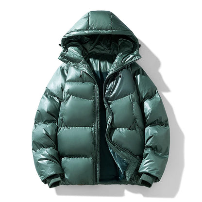 Parkas con capucha de otoño e invierno para hombre, abrigo impermeable deportivo sólido y cálido, Parka informal a la moda para hombre, prendas de vestir, chaquetas holgadas con capucha para parejas