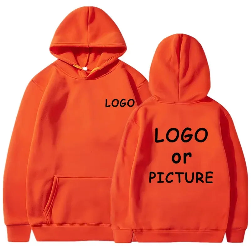 Sudaderas con capucha informales para hombre y mujer con estampado de logotipo personalizado, sudaderas con capucha de manga larga para otoño e invierno, sudaderas personalizadas de estilo callejero.