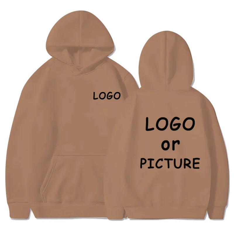 Sudaderas con capucha informales para hombre y mujer con estampado de logotipo personalizado, sudaderas con capucha de manga larga para otoño e invierno, sudaderas personalizadas de estilo callejero.