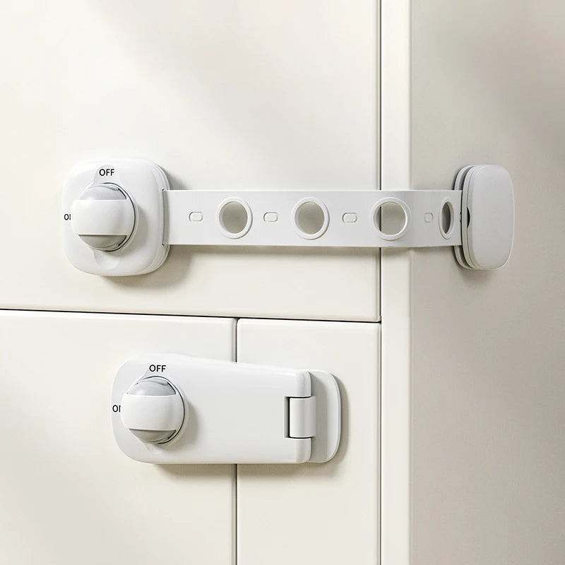 Cerradura de seguridad para cajón de bebé, cerraduras de gabinete de seguridad para niños, pestillos adhesivos para puerta de cajón, correas seguras para bebé, seguridad de puerta para niños