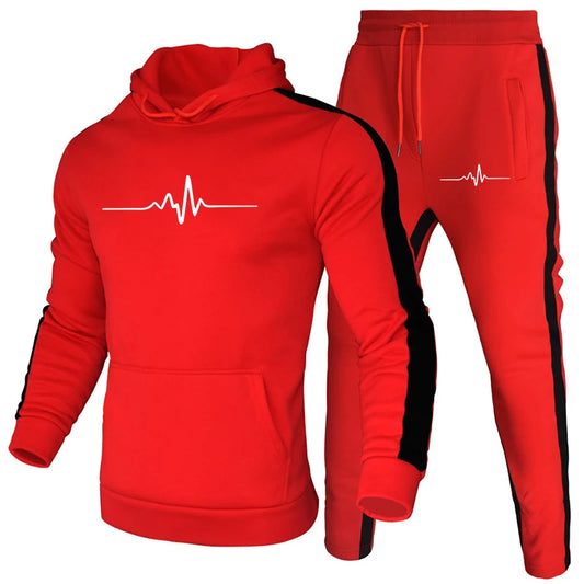 Ropa deportiva para correr, Sudadera con capucha a la moda para hombre, conjuntos de gran oferta para hombre, conjunto de chándal de dos piezas para exteriores, pantalones de chándal, deportes cómodos