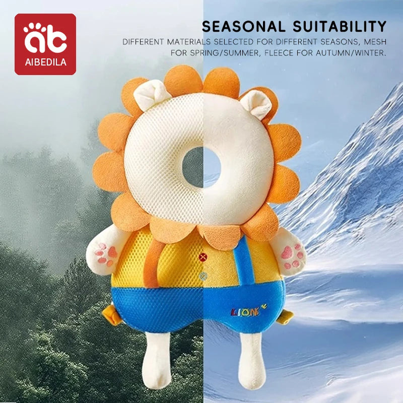 Andadores para bebés, cojín de protección para la cabeza, almohadilla de felpa de animales, correas ajustables, almohadilla protectora para bebés, regalo de ducha para niños pequeños