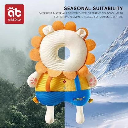 Andadores para bebés, cojín de protección para la cabeza, almohadilla de felpa de animales, correas ajustables, almohadilla protectora para bebés, regalo de ducha para niños pequeños