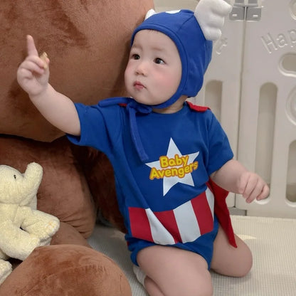 Ropa de bebé de Corea del Sur, novedad de verano, pelele INS para bebé niño, traje infantil, disfraz de fiesta para fotos de 100 días, 100% algodón