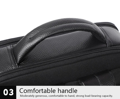 Mochila 100% de cuero de vaca Natural para ordenador portátil de 15,6 pulgadas, Mochila USB para hombre, bolso de viaje de cuero genuino, Mochila grande para niños