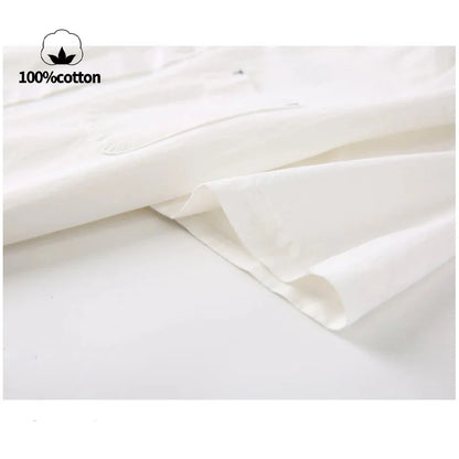 Camisa de Manga Corta para Hombre, 100% Algodón, Transpirable, Casual, de Color Sólido, con Botones, Cuello Clásico, para Uso Diario