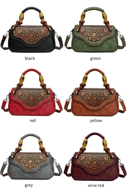 Bolso de hombro Retro para mujer, bandolera Diagonal con estampado 3D de alta calidad, clásico, para oficina, no demasiado grande o demasiado pequeño, de lujo