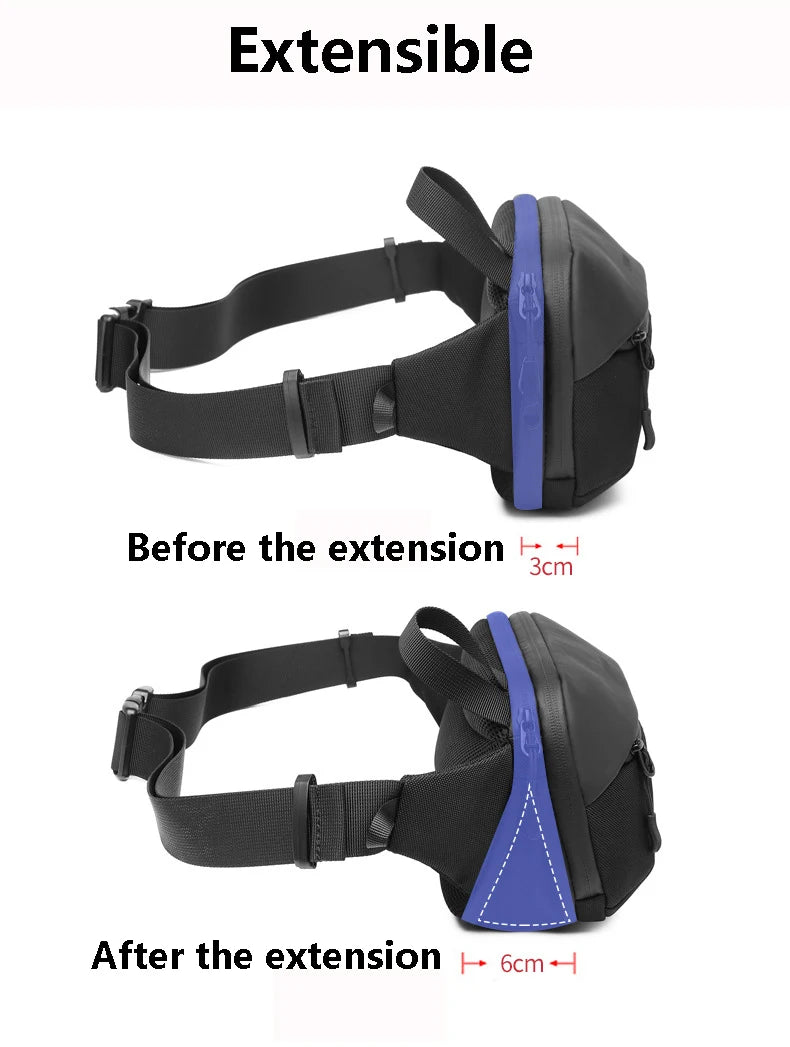 Riñonera de moda coreana para hombre, riñonera para deportes al aire libre, bolsa de pecho para hombre, bolsa cruzada, riñoneras de viaje para ciclismo, bolsa para teléfono móvil