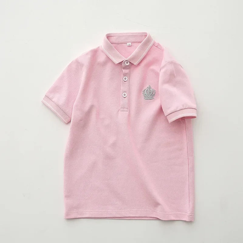 Polo de manga corta para niños y niñas, Camiseta de algodón para adolescentes, camisetas de verano de 3 a 14 años, ropa para niños, estilo coreano
