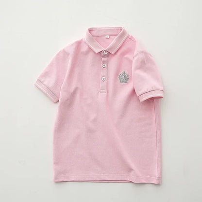 Polo de manga corta para niños y niñas, Camiseta de algodón para adolescentes, camisetas de verano de 3 a 14 años, ropa para niños, estilo coreano