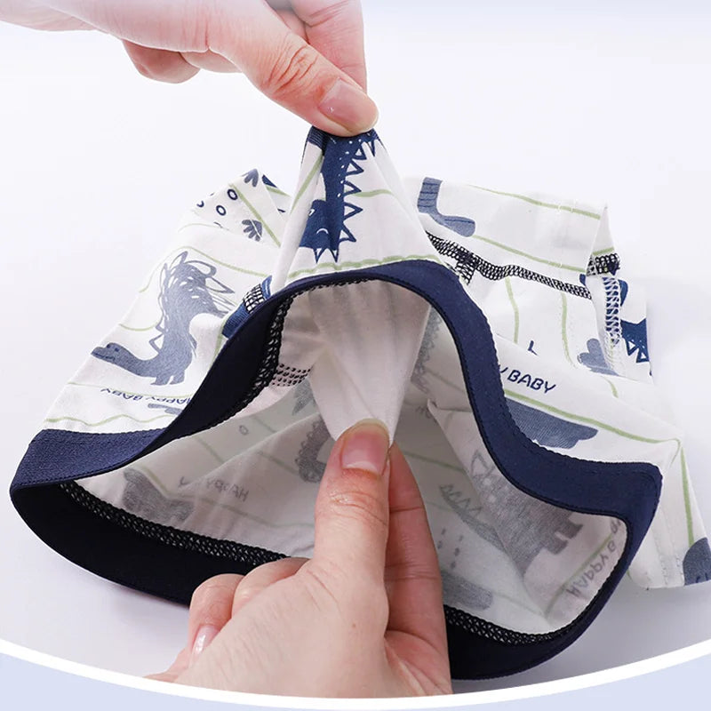 Conjuntos de calzoncillos tipo bóxer para niños, ropa interior de algodón para niños, calzoncillos para bebés, bragas suaves con estampado de dinosaurio de dibujos animados para adolescentes, 4/8 Uds.