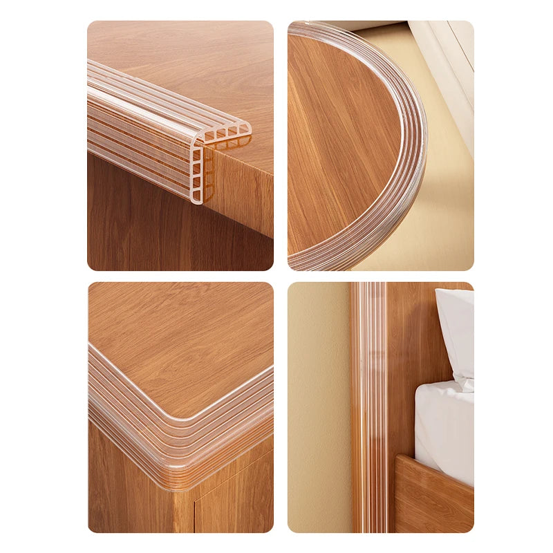 AIBEDILA Protector de Esquinas para Bebés, Tira de Protección Transparente de PVC Grueso, Protector de Seguridad para Mesas y Cajones, Anti-Colisión